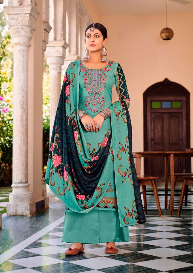 Levisha Habiba Winter Wear Wholesale Pashmina Dress Material Catalog
